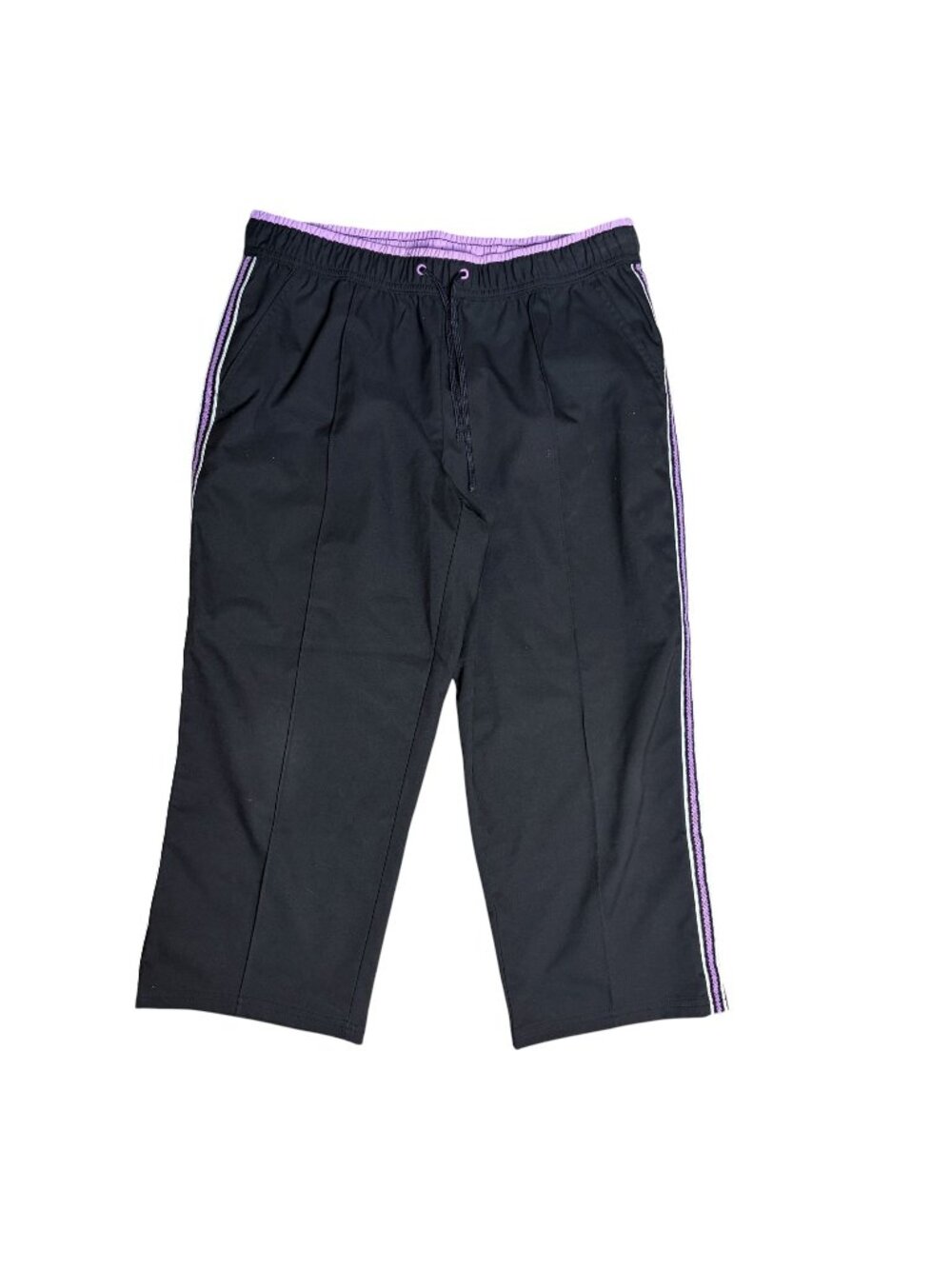 Made For Life Capri Pants Womens Black Purple Size Medium